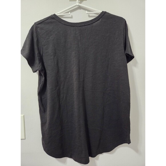 Urban Diction Black V Neck Women's T-Shirt, Large - Picture 2 of 5